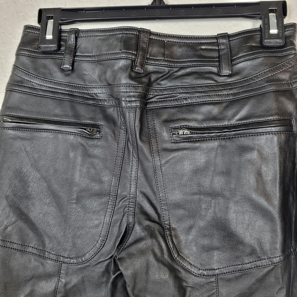 NEW $128 Free People We The Free Black Faux Leather Pants Size 0 - Picture 6 of 11